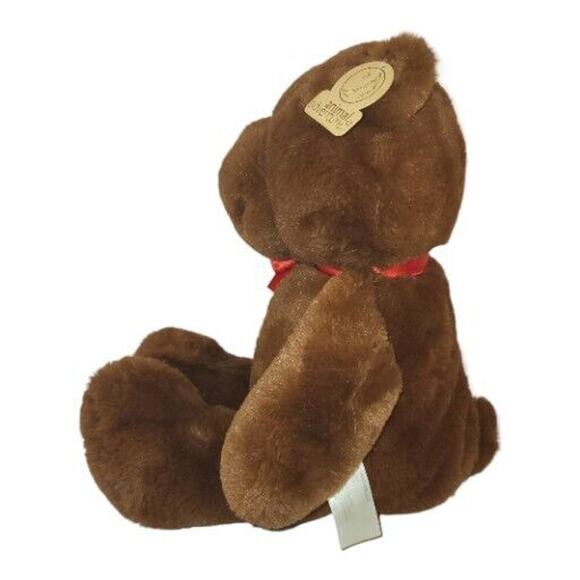 Animal Adventure Plush Brown Teddy Bear Red Bow Heart Stuffed Animal 2020 19" - Picture 10 of 14